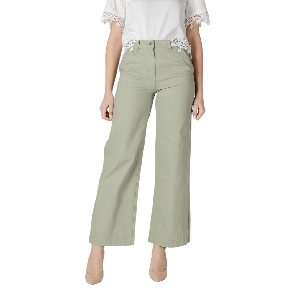 Green Cotton Relaxed Fit Jeans