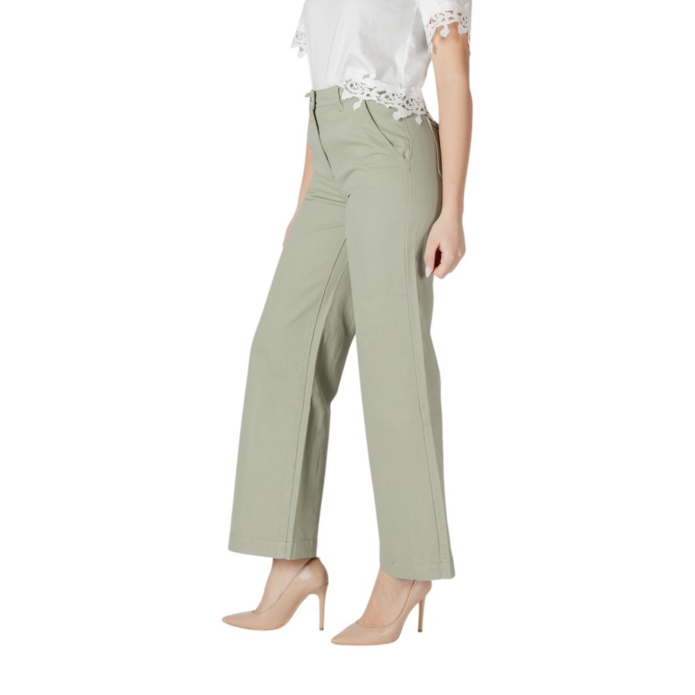 Green Cotton Relaxed Fit Jeans