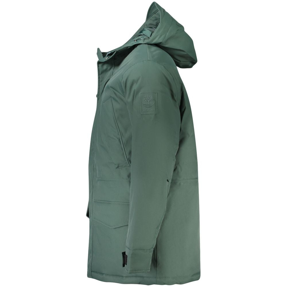 Green Polyester Men's Jacket