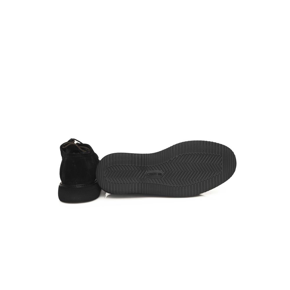 Black Calfskin Men Derby Shoe