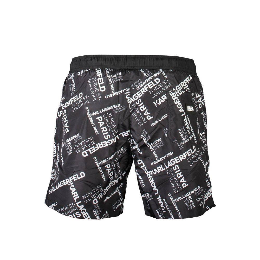 Black Polyester Swimwear