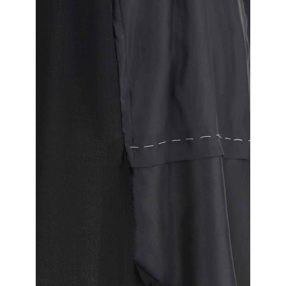 Black Acetate Casual Dress