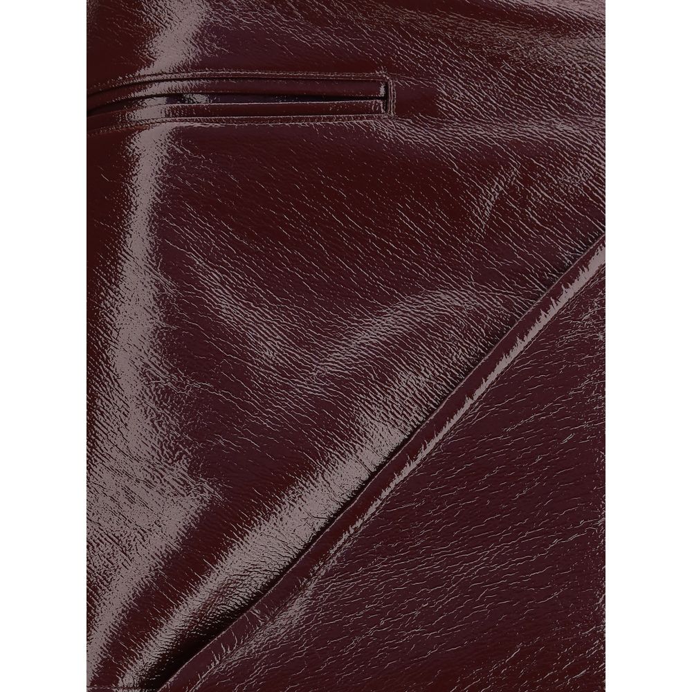 Bordeaux Cotton Mini Skirt