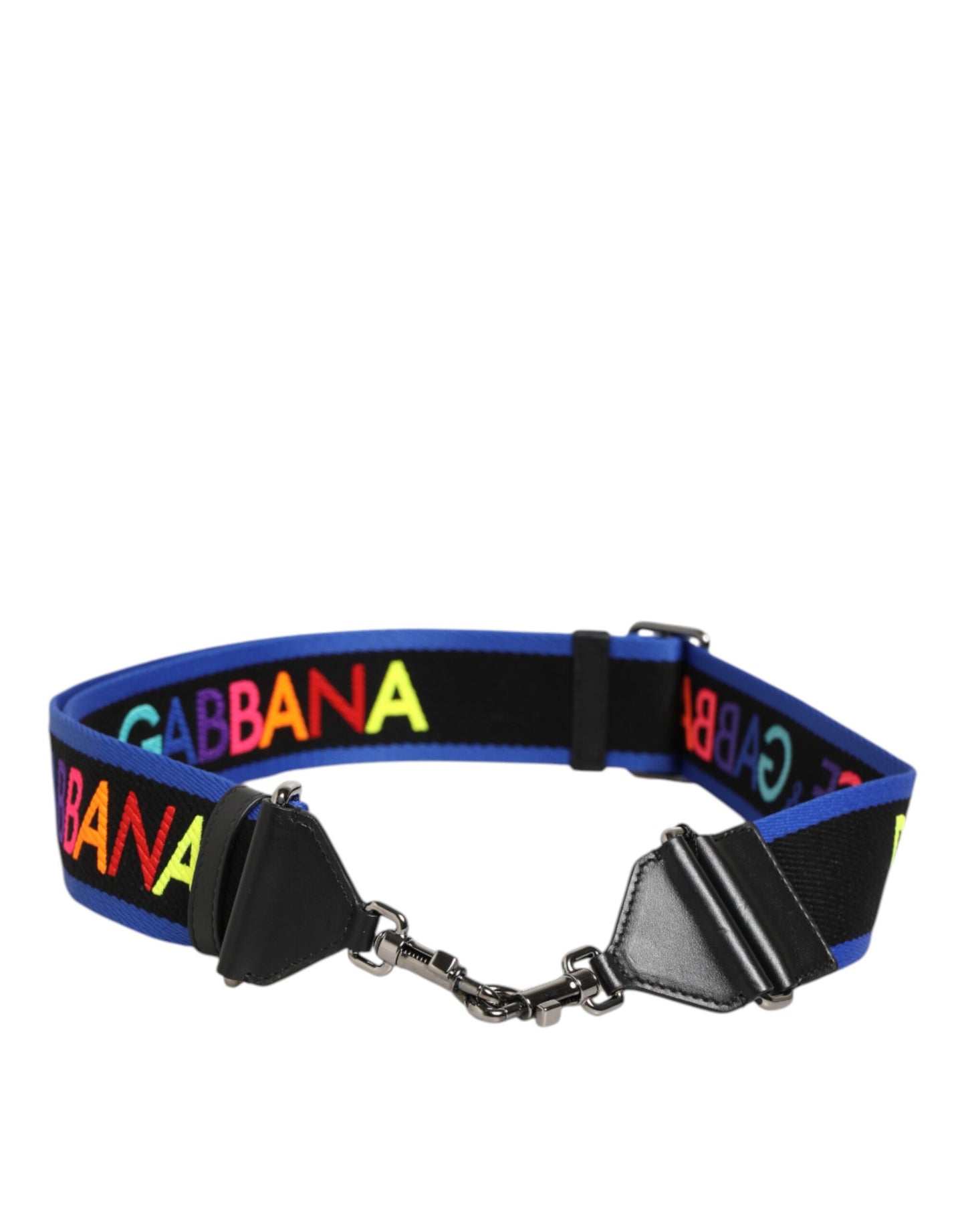 Black Blue Colorful Lettering Bag Handle Shoulder Strap