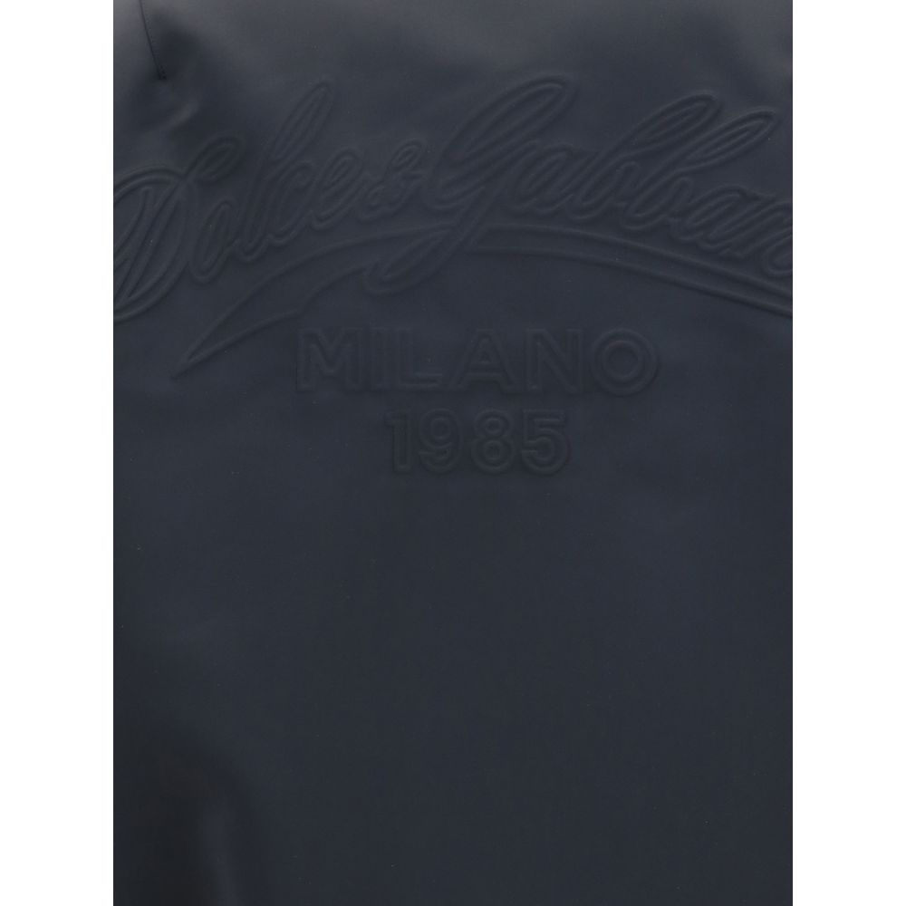 Black Polyester Bomber