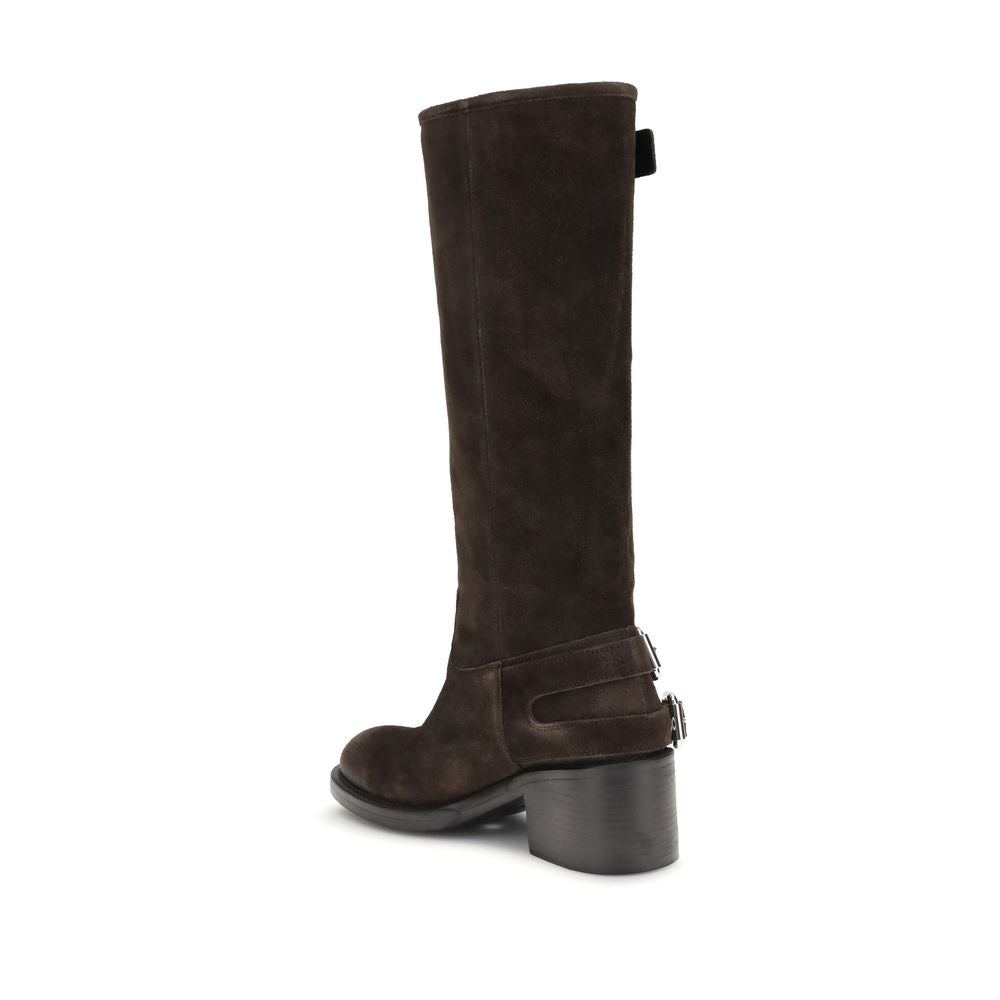 Brown Calf Leather Bos Taurus Lace-Up Boots