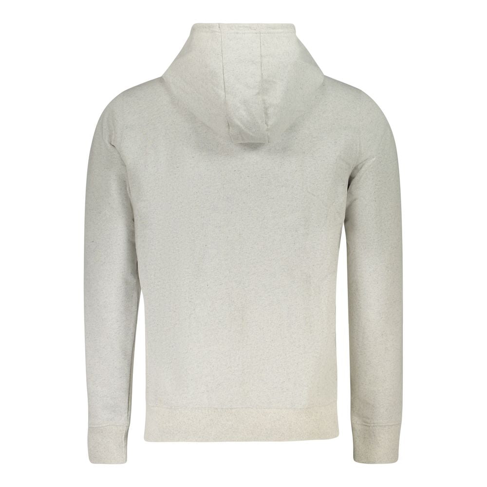 Gray Cotton Men Hoodie