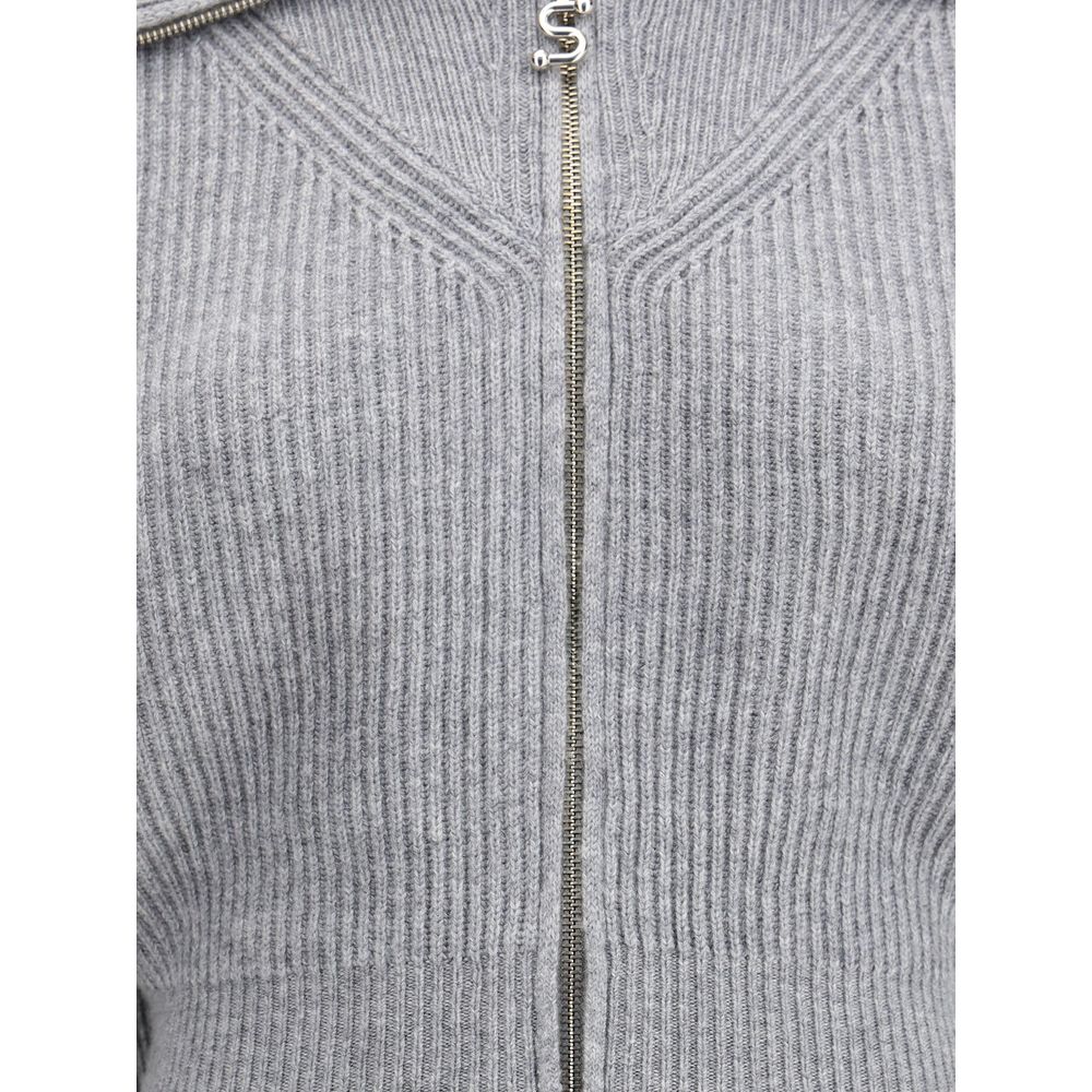 Gray Wool Cardigan