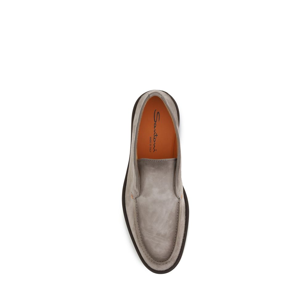 Gray Calf Leather Bos Taurus Ankle Boots