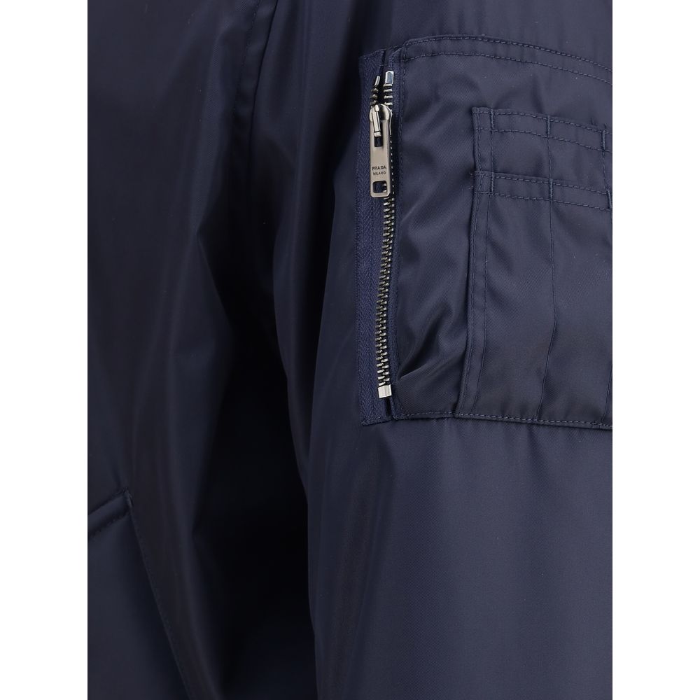 Blue Recycled Polyamide Bomber