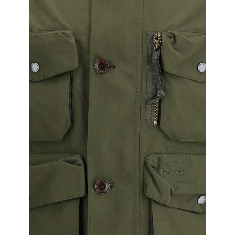 Green Polyester Shell Jacket