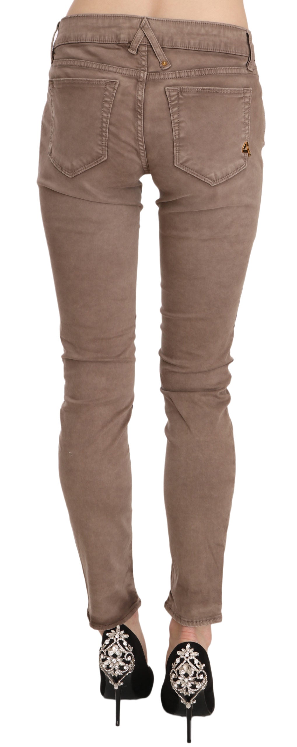 Chic Brown Slim Fit Skinny Jeans