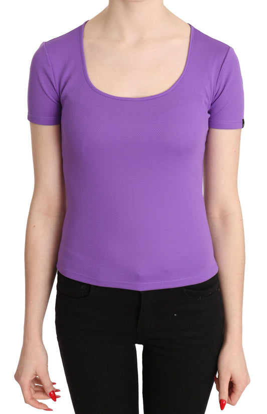 Elegante blusa casual morada para el día a día