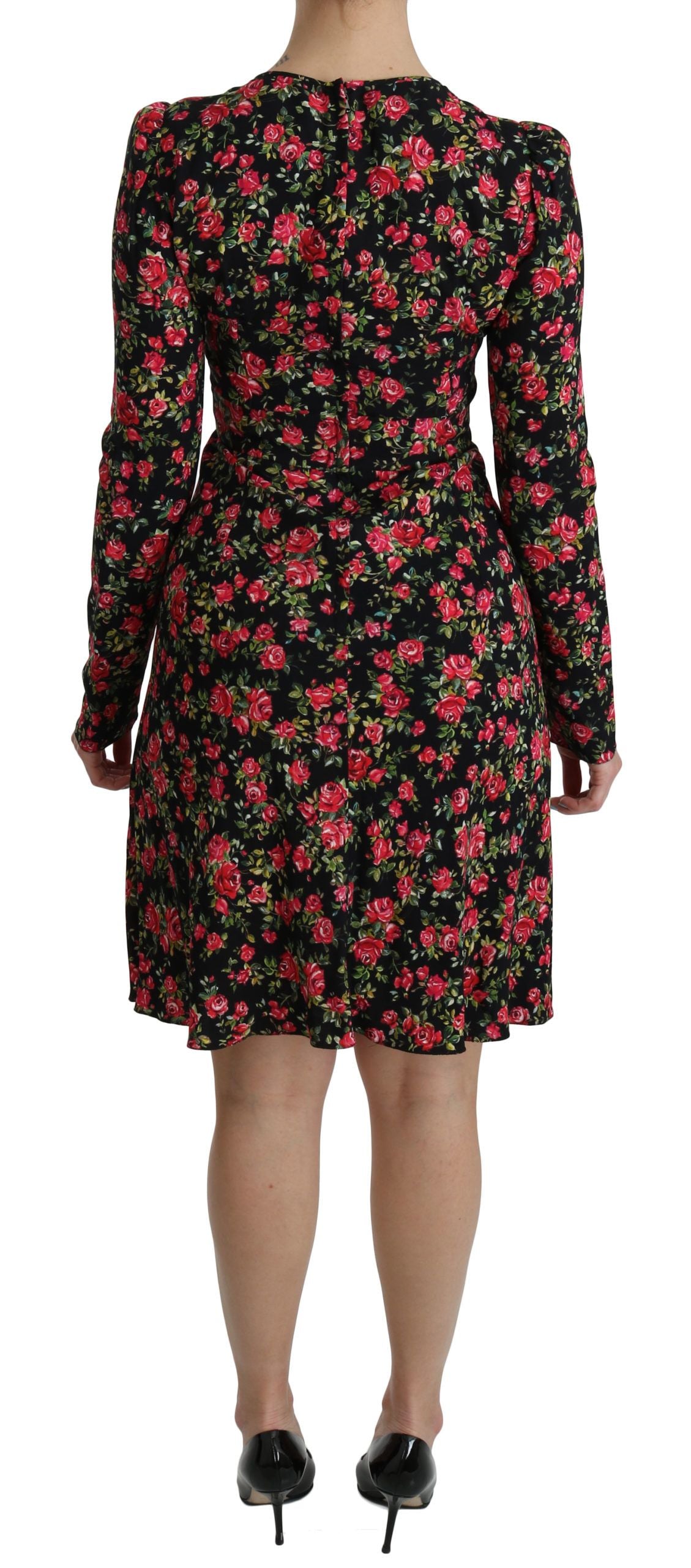 Vestido de viscosa con estampado floral hasta la rodilla