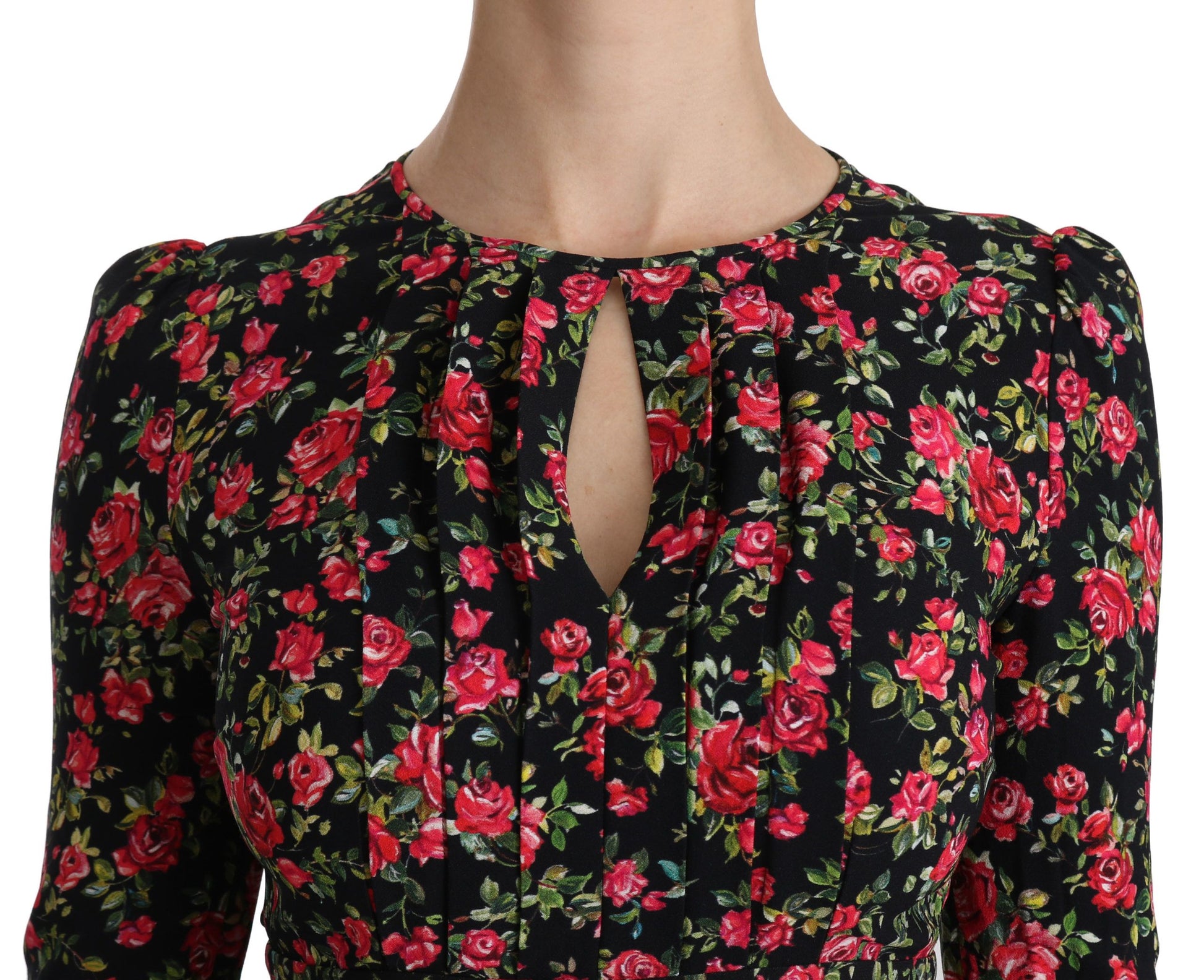 Vestido de viscosa con estampado floral hasta la rodilla