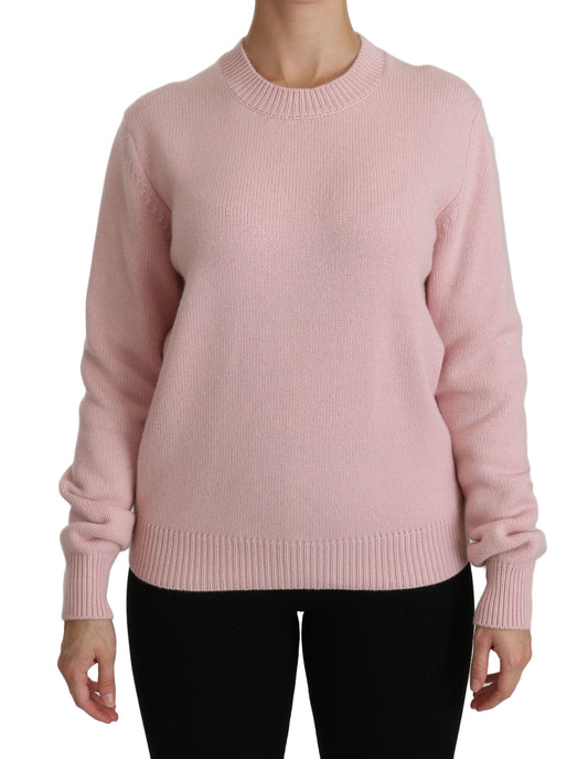 Rosa Pullover mit Rundhalsausschnitt aus Kaschmirmischung