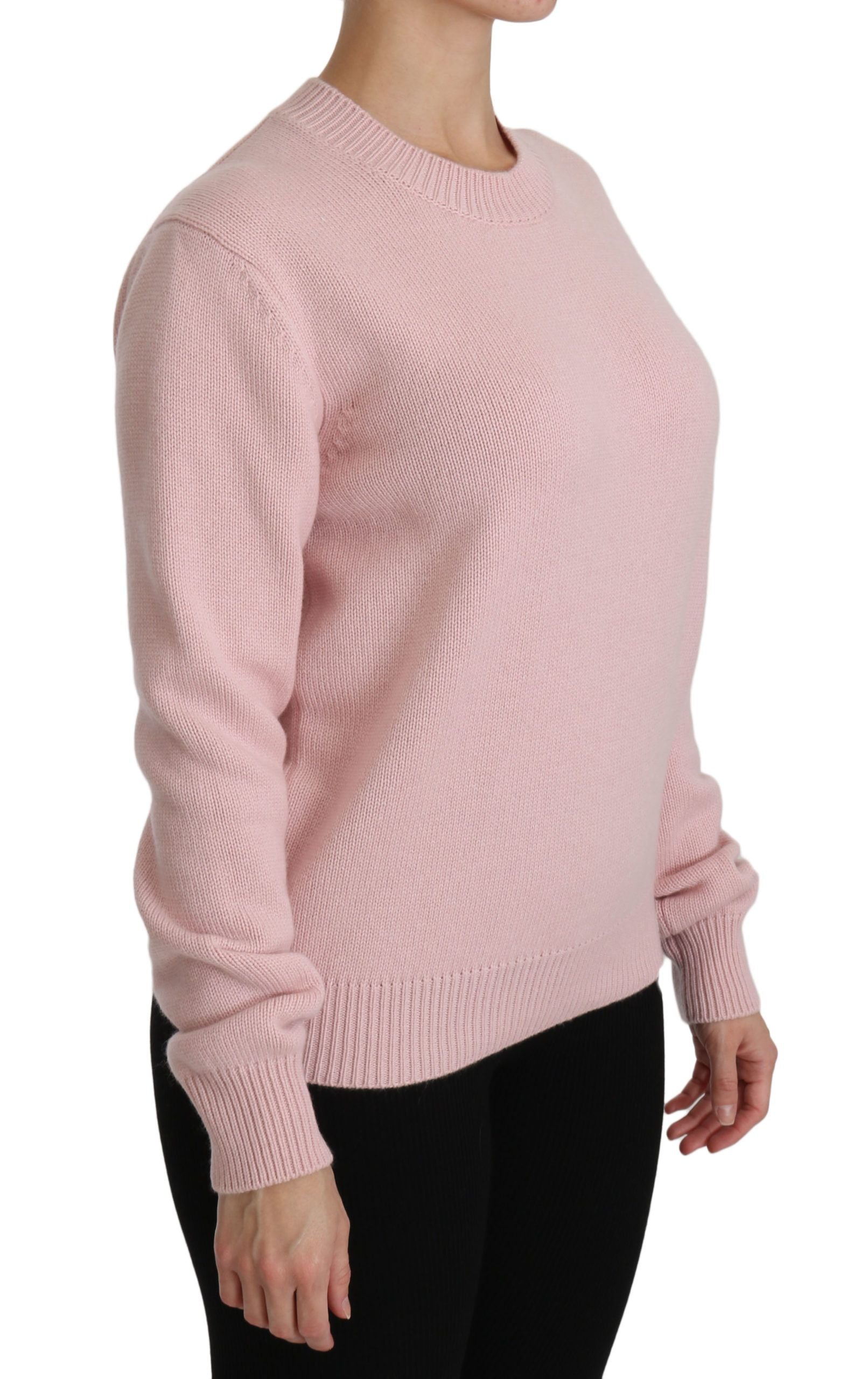 Rosa Pullover mit Rundhalsausschnitt aus Kaschmirmischung