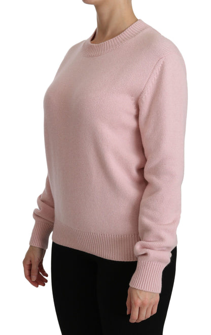 Rosa Pullover mit Rundhalsausschnitt aus Kaschmirmischung