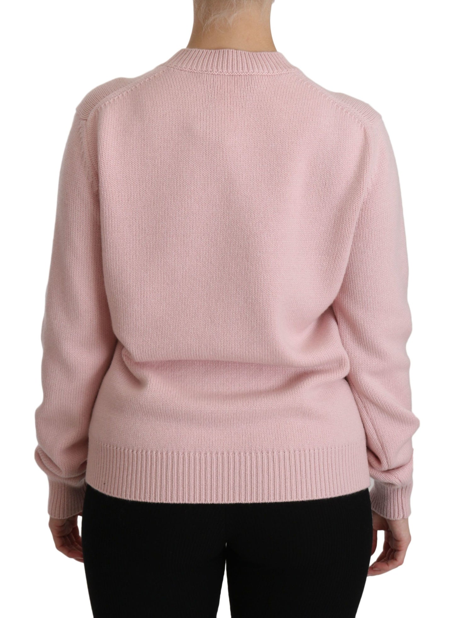 Rosa Pullover mit Rundhalsausschnitt aus Kaschmirmischung