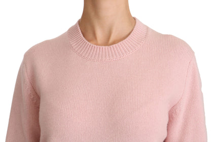 Rosa Pullover mit Rundhalsausschnitt aus Kaschmirmischung