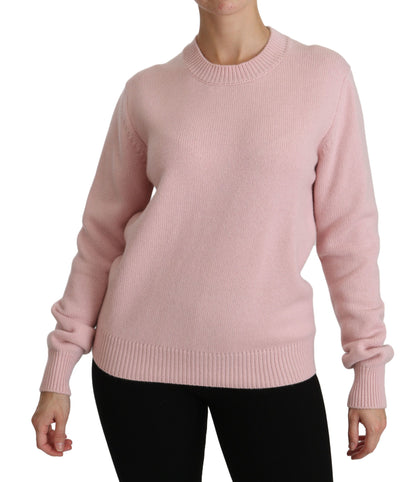 Rosa Pullover mit Rundhalsausschnitt aus Kaschmirmischung