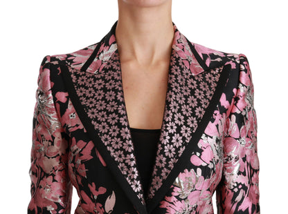 Eleganter Jacquard-Blazer mit Blumenmuster