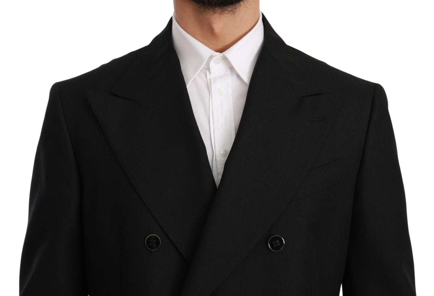 Elegante blazer formal ajustado de color negro