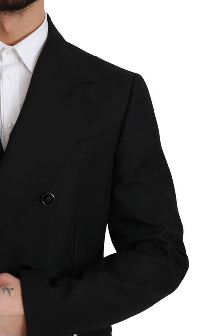 Elegante blazer formal ajustado de color negro