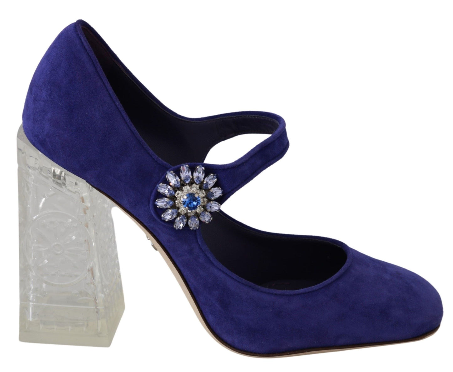 Elegant Purple Suede Mary Janes Pumps