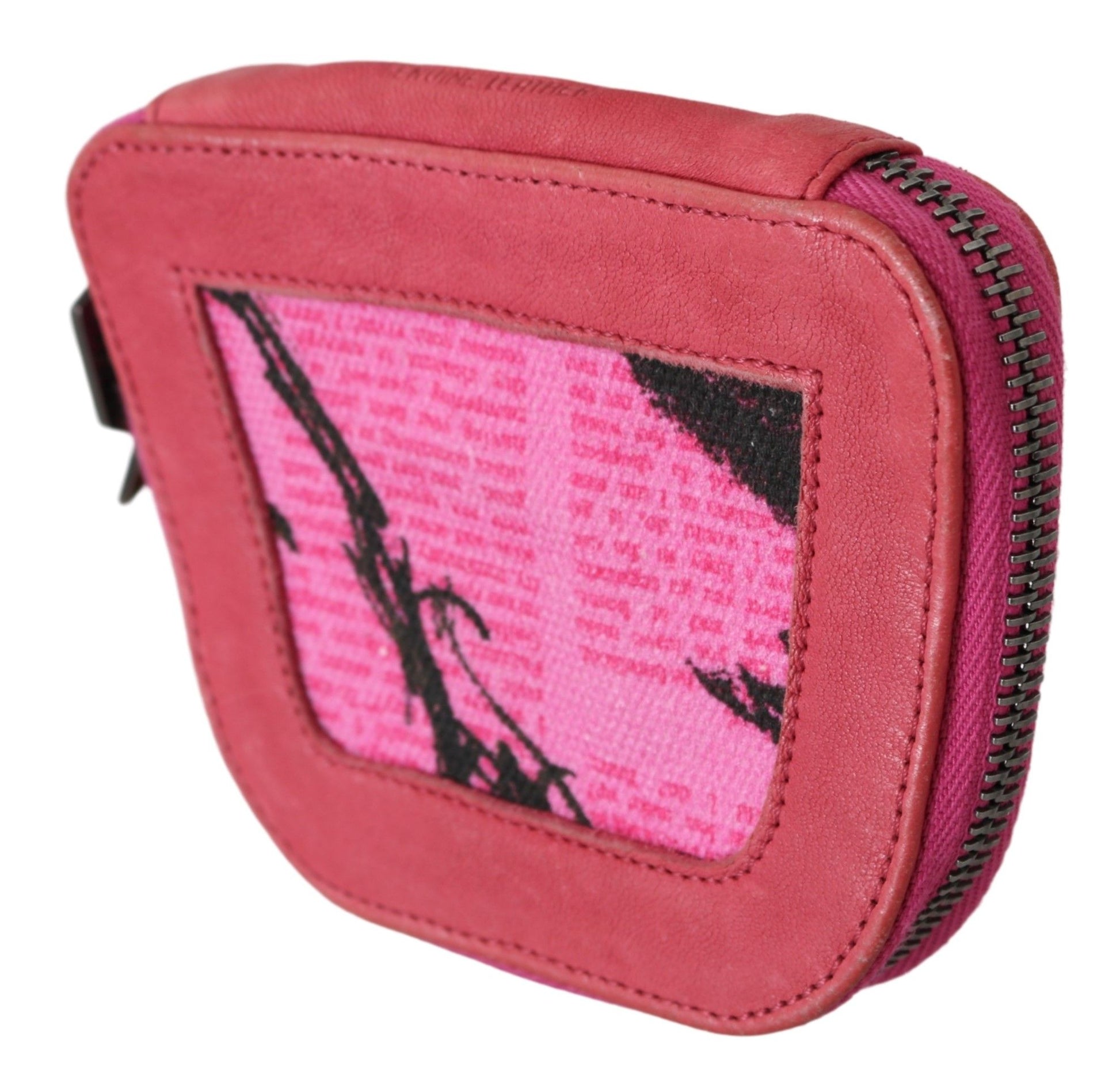 Monedero elegante de tela color rosa