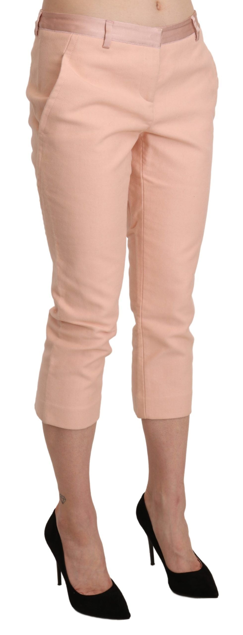 Schicke pinke Skinny Caprihose