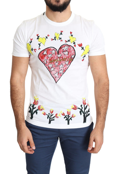 Camiseta elegante de cuello redondo con estampado de San Valentín