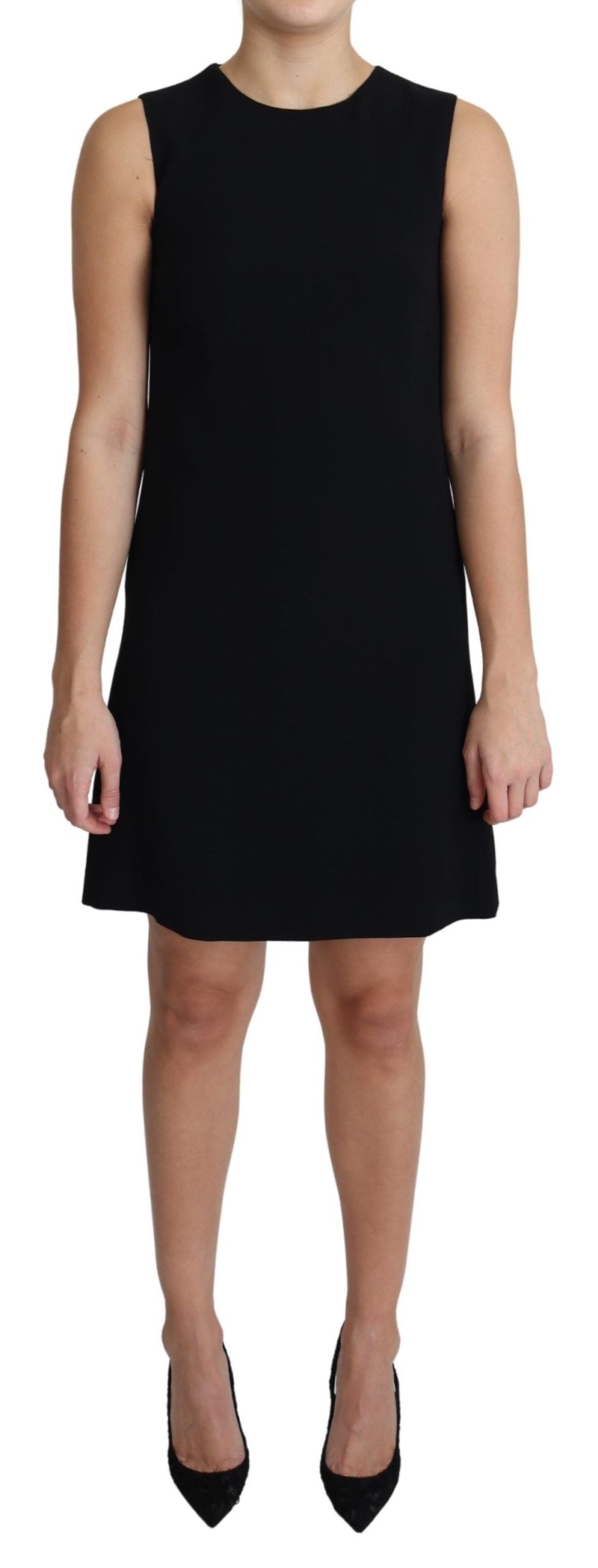 Elegant Sleeveless Black A-Line Mini Dress