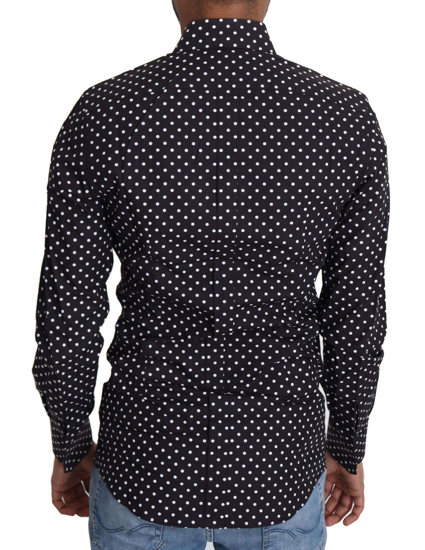 Elegantes Polka Dot Langarmhemd für Herren