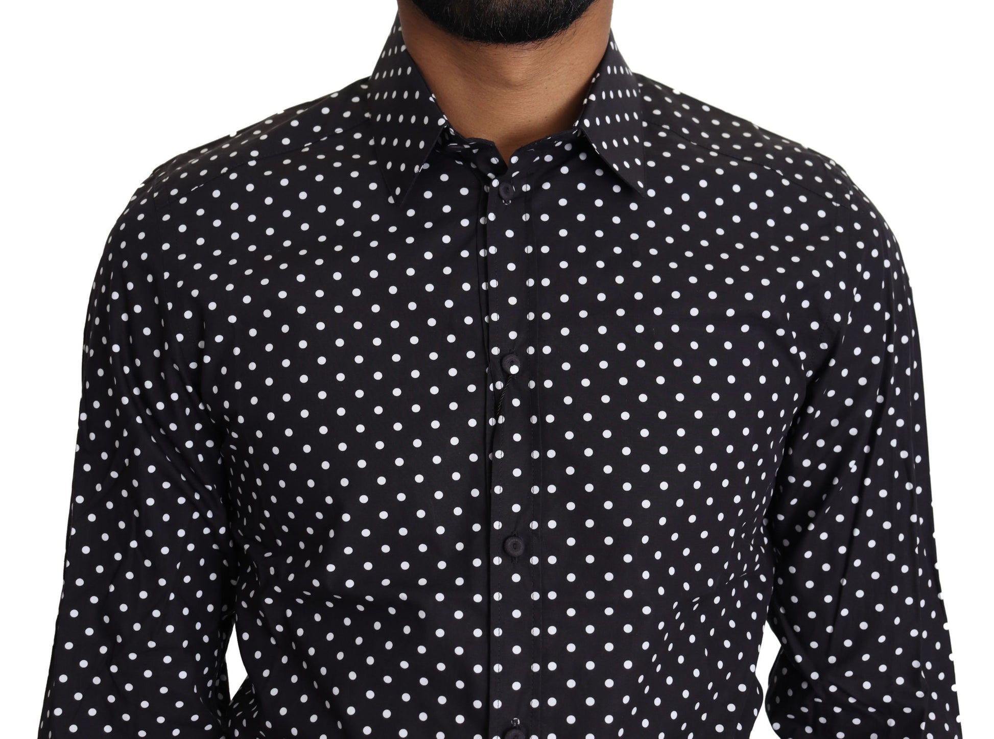 Elegantes Polka Dot Langarmhemd für Herren