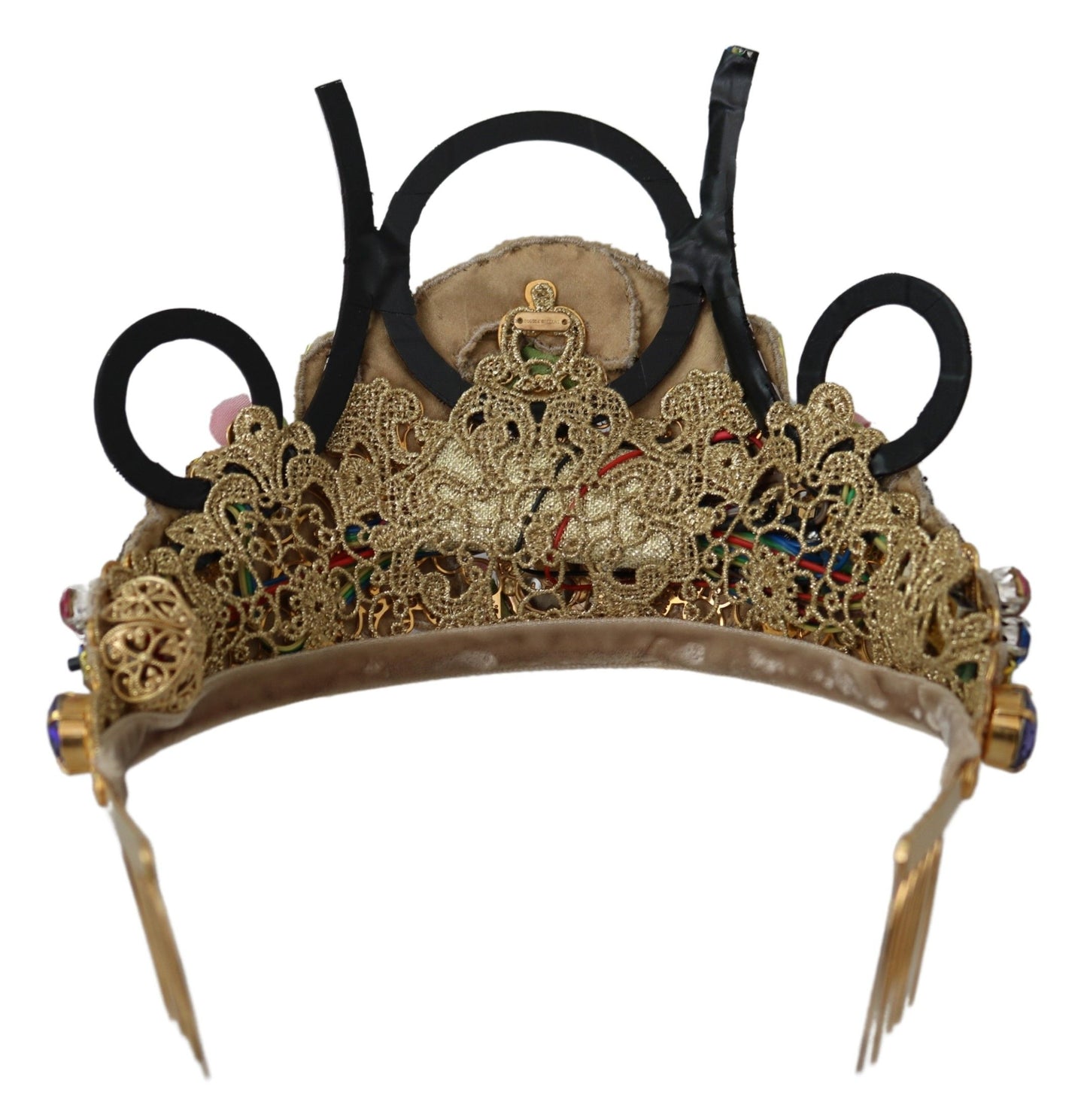 Atemberaubendes Diadem-Tiara aus Kristall - Gold Mehrfarbig