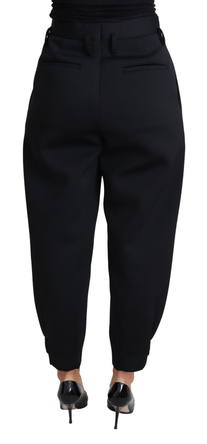 Pantalones elegantes de cintura alta y corte cropped