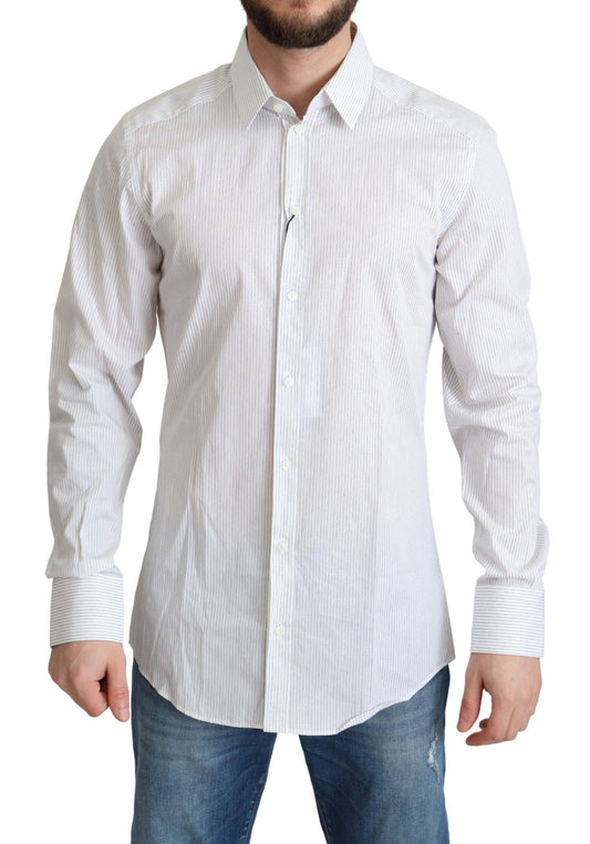 Camisa elegante de rayas doradas