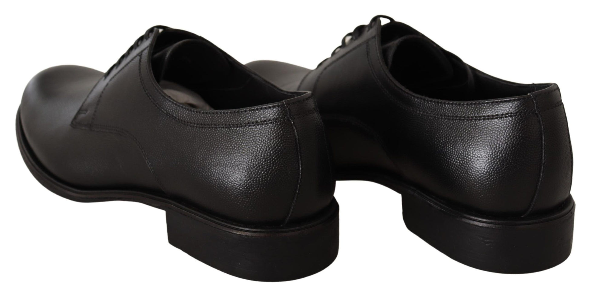 Elegante Derby-Schuhe aus schwarzem Leder