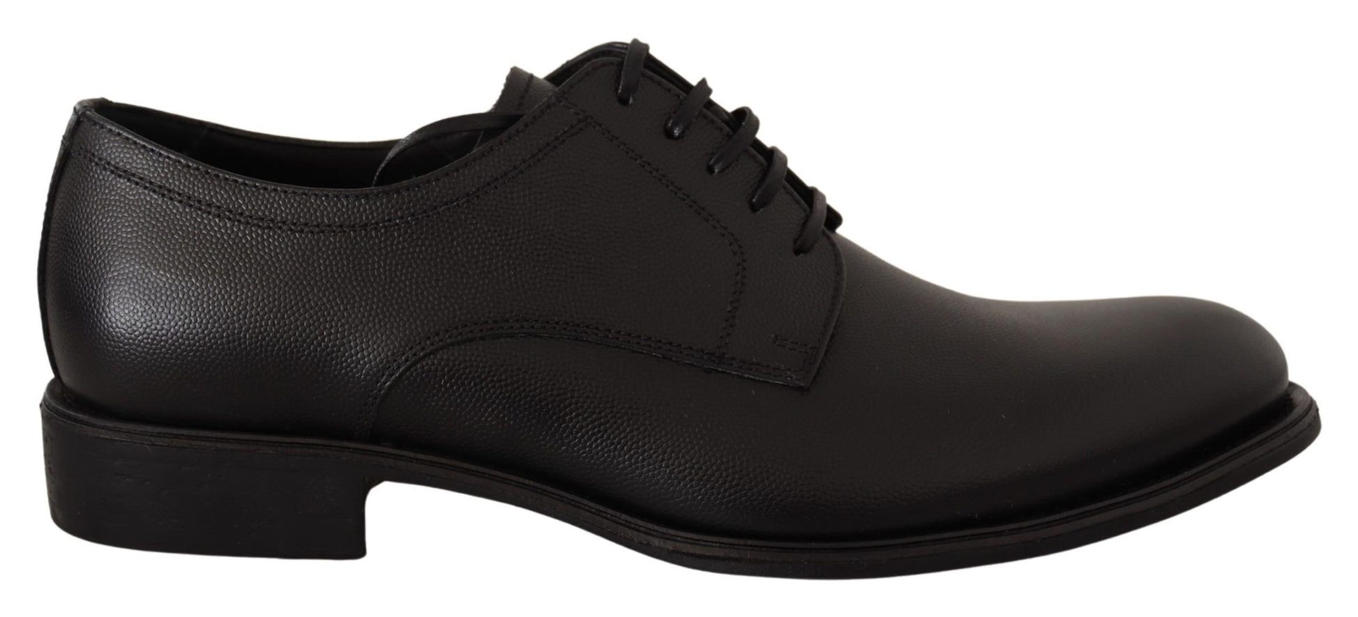 Elegante Derby-Schuhe aus schwarzem Leder