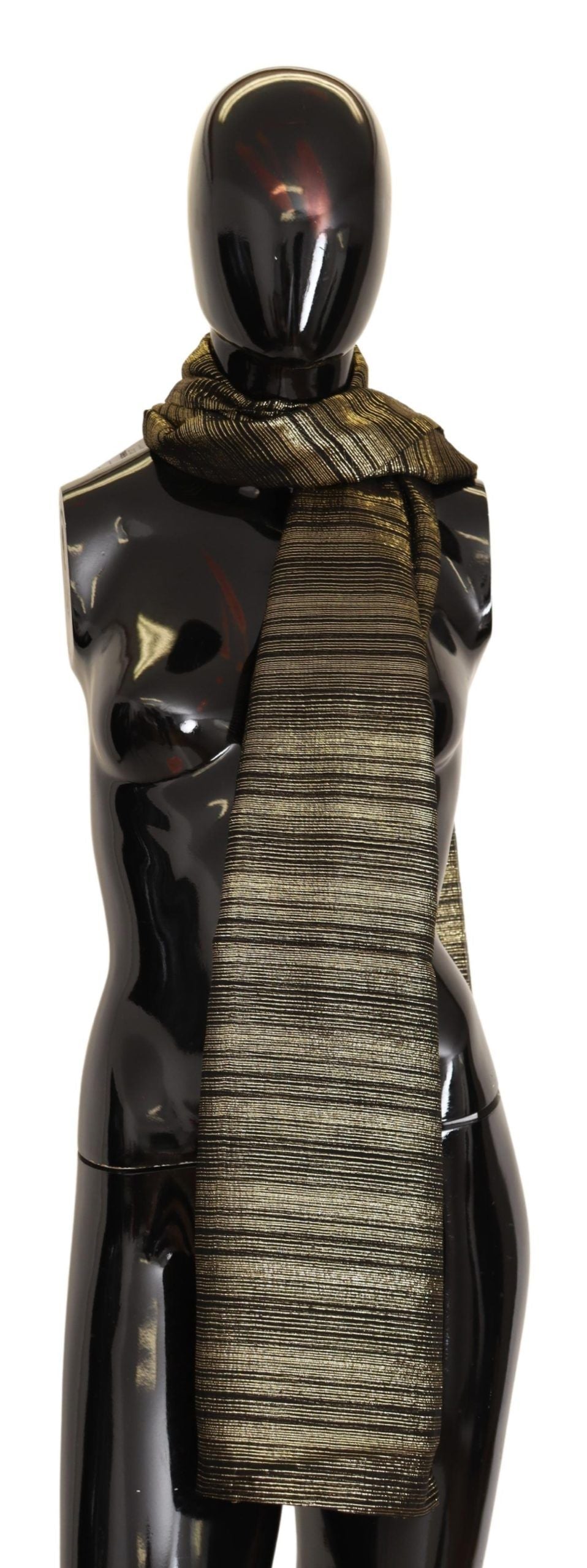 Elegant Gold Silk Blend Scarf