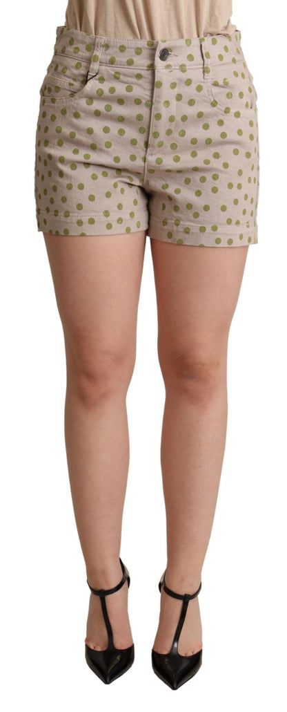 Chic Polka Dot Cotton Stretch Shorts