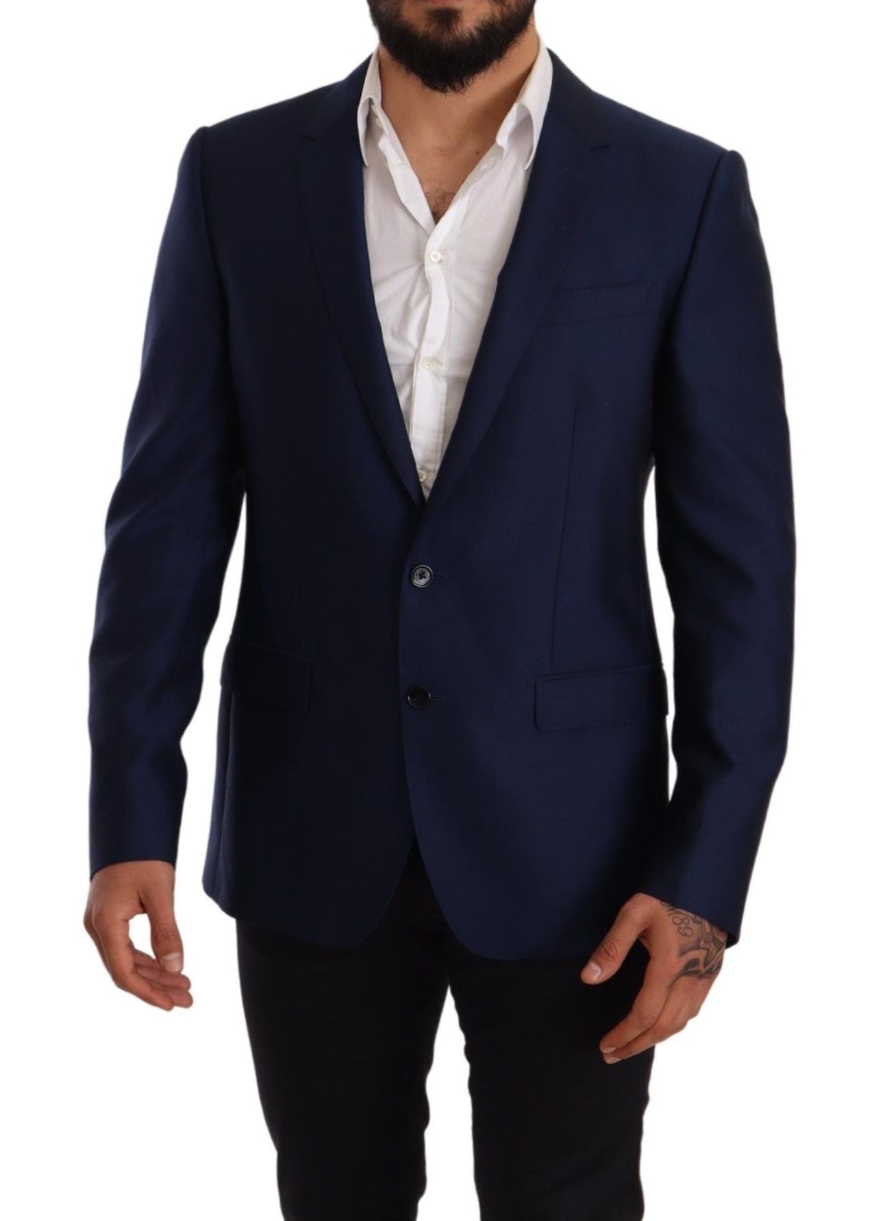 Eleganter blauer Martini-Blazer aus Schurwolle