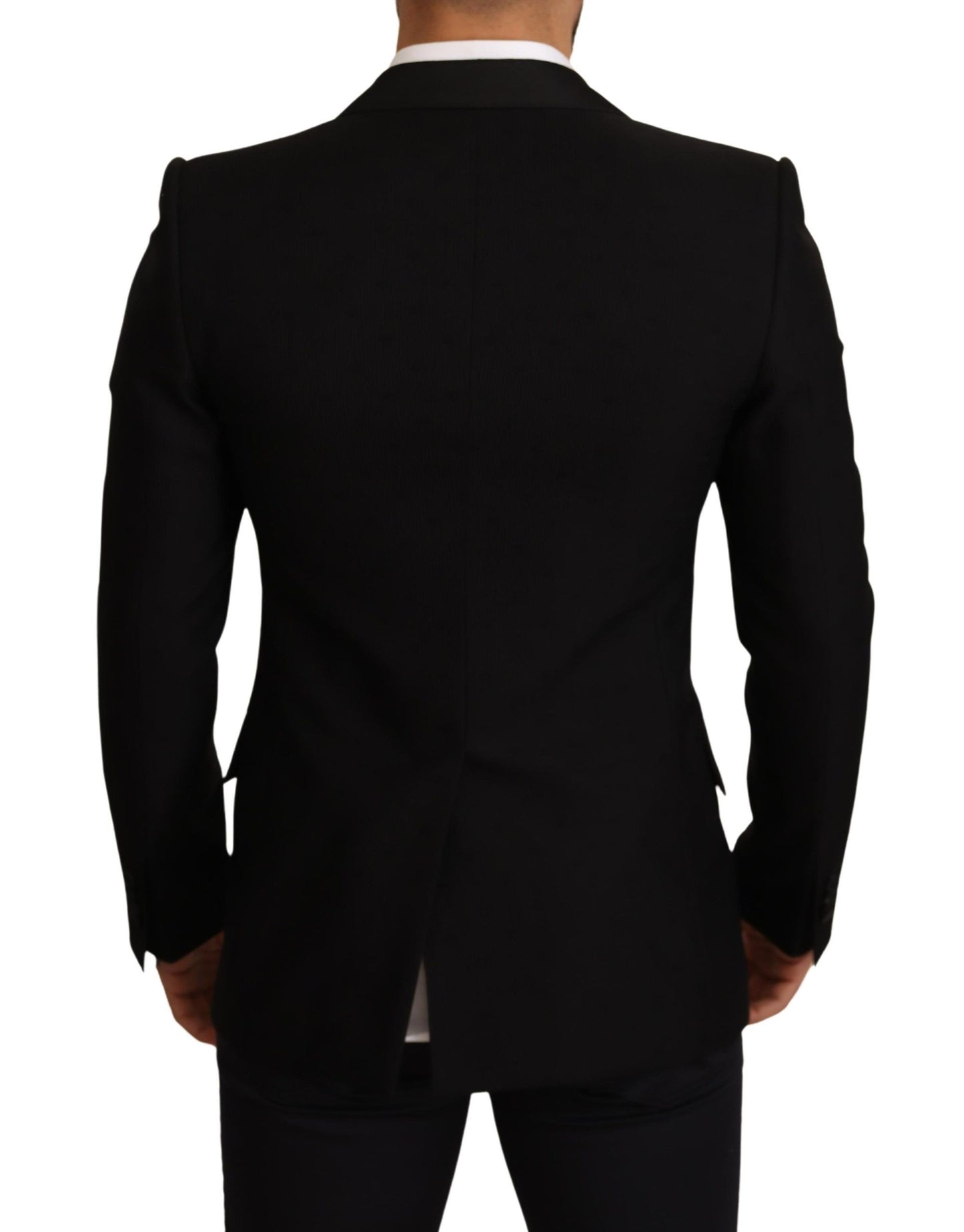 Chaqueta blazer negra elegante de corte entallado