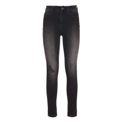 Pantalón de algodón negro para mujer