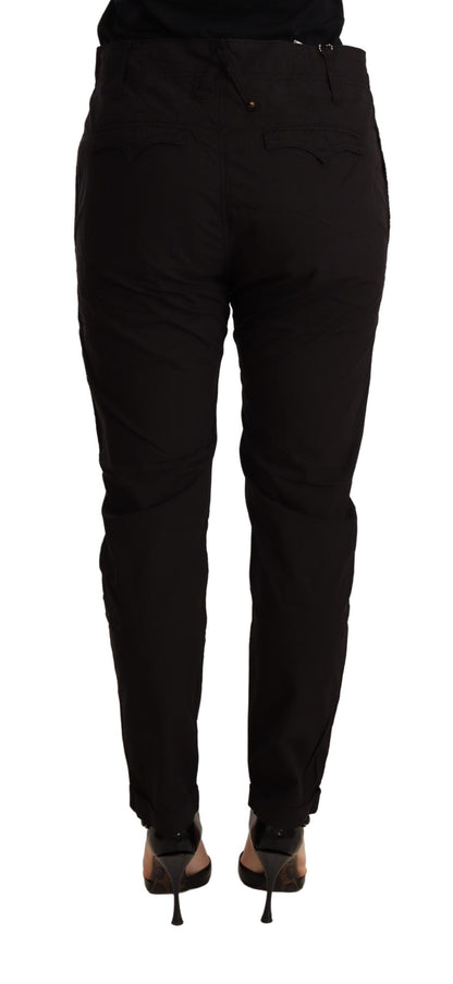 Elegant Black Baggy Cotton Pants