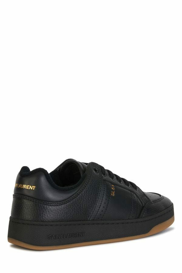 Elegante schwarze Low-Top-Sneakers aus Leder