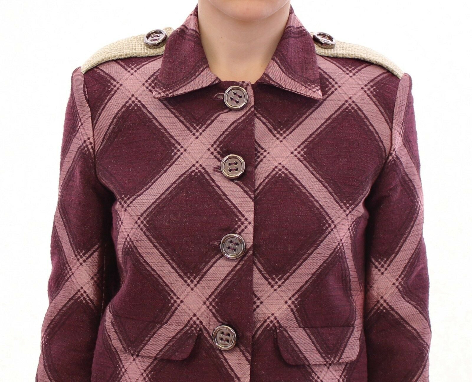 Elegante Jacke mit mehrfarbigem Karomuster