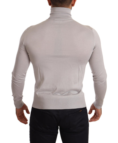 Eleganter Rollkragenpullover aus Kaschmir-Seide-Mischung