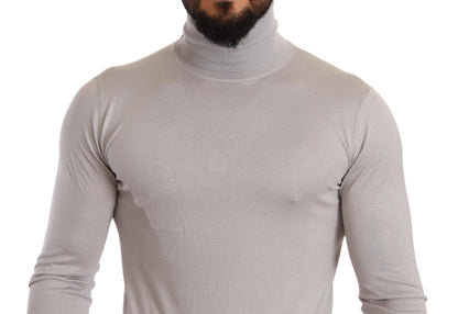 Eleganter Rollkragenpullover aus Kaschmir-Seide-Mischung